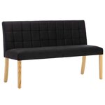 vidaXL Banc 140 cm Noir Velours