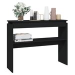 vidaXL Table console noir 102x30x80 cm bois d'ingénierie