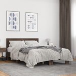 vidaXL Cadre de lit sans matelas chêne marron 140x190 cm
