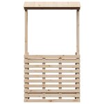 vidaXL Table de bar d'extérieur et toit 112 5x57x195 5 cm bois massif