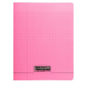 Cahier piqué POLYPRO 17x22 cm 48 p séyès 90g Rose CALLIGRAPHE