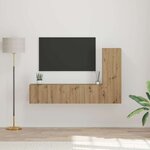 vidaXL Ensemble meuble TV 3 Pièces chêne artisanal 60 x 30 x 30 cm
