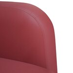 vidaXL Canapé causeuse rouge bordeaux 110 cm similicuir