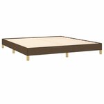 vidaXL Cadre de lit sans matelas marron foncé 180x200 cm tissu