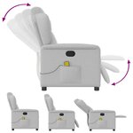 vidaXL Fauteuil de massage inclinable gris nuage tissu