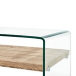 vidaXL Table basse Clair 98x45x31 cm Verre trempé