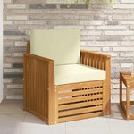 vidaXL Canapé d’extérieur Bois d'acacia massif et polyester Naturel