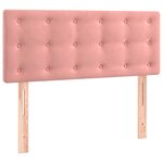 vidaXL Sommier à lattes de lit avec matelas Rose 90x190 cm Velours
