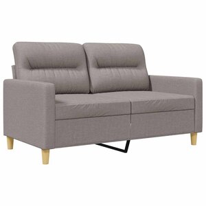 vidaXL Canapé à 2 places Taupe 120 cm Tissu