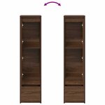 vidaXL Buffet haut chêne marron 29 5x34x119 5 cm bois d'ingénierie