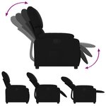 vidaXL Fauteuil inclinable en tissu noir