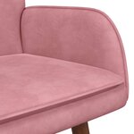 vidaXL Sofa 2 places Rose 115 x 61 x 87 cm Velours