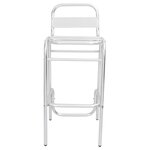 vidaXL Tabourets empilables de bar lot de 2 Aluminium