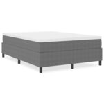 vidaXL Lit à ressorts Gris clair 140 x 190 cm Tissu en velours côtelé