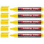 Marqueur Permanent 330 Jaune Pointe Biseautée 1-5 mm x 5 EDDING