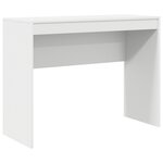 vidaXL Bureau d'écriture Blanc Panneau de particules Moyen Simple