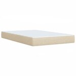 vidaXL Sommier à lattes de lit avec matelas Crème 120x200 cm Tissu