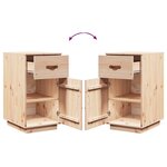 vidaXL Armoire de bureau 40x50x75 cm Bois massif de pin