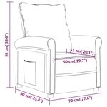 Vidaxl fauteuil inclinable crème tissu