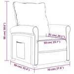 vidaXL Fauteuil inclinable Crème Tissu