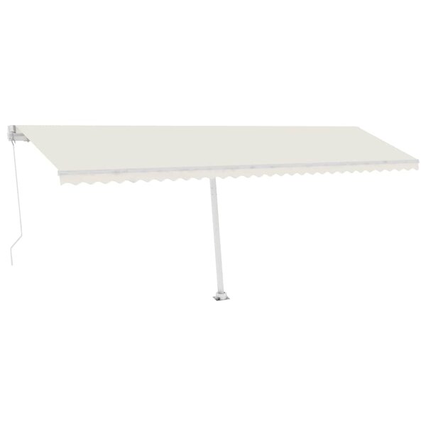vidaXL Auvent manuel rétractable sur pied 600x300 cm Crème