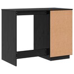 vidaXL Bureau Noir 95x50x75 cm Bois massif de pin