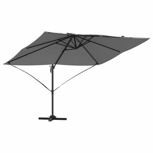 vidaXL Parasol Roma à Bras Déporté Anthracite et noir