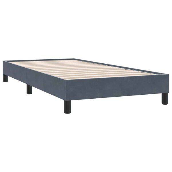 vidaXL Cadre de lit sans matelas gris foncé 90x210 cm velours