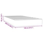 vidaXL Matelas de lit à ressorts ensachés fermeté moyenne rose 120x220x20 cm velours