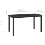vidaXL Ensemble à manger de jardin 7 Pièces aluminium anthracite