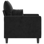 vidaXL Fauteuil Noir 60 cm Velours