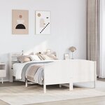 vidaXL Cadre de lit sans matelas blanc 140x200 cm bois de pin massif