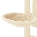 vidaXL Arbre à chat avec griffoirs en sisal crème 130 5 cm