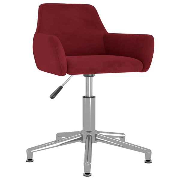vidaXL Chaise pivotante de salle à manger Rouge bordeaux Velours