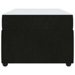 vidaXL Cadre de lit avec matelas Noir 100 x 200 cm tissu