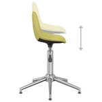 vidaXL Chaise pivotante de salle à manger Vert Tissu