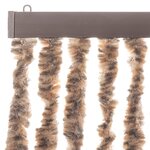 vidaXL Rideau anti-mouches beige et marron foncé 118x220 cm chenille