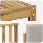 vidaXL Ensemble de canapés d'extérieur 5 Pièces Blanc et gris clair