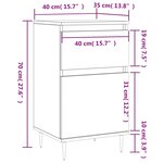 vidaXL Buffet chêne sonoma 40x35x70 cm bois d'ingénierie