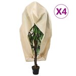 vidaXL Housses de protection pour plantes avec fermeture éclair 4 Pièces