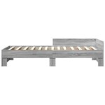 vidaXL Cadre de lit sans matelas sonoma gris 100x200 cm