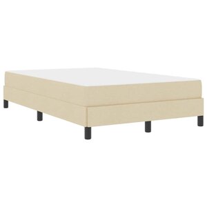 vidaXL Lit à ressorts avec matelas Crème 120 x 200 cm tissu