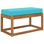 vidaXL Coussin d’assise Turquoise 80 x 40 x 8 cm 100 polyester