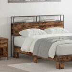 vidaXL Tête de lit de rangement Chêne fumé 150 cm Bois d'ingénierie