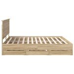 vidaXL Cadre de lit Chêne Sonoma 200 x 200 cm Bois Ingénierie