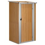 vidaXL Abri de jardin Marron 118 5x97x209 5 cm Acier galvanisé