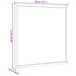 vidaXL Tableau blanc magnétique avec cadre bois de pin massif 40x40 cm