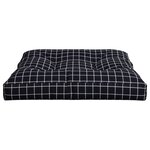 vidaXL Coussin de palette motif à carreaux noir 70x70x12 cm tissu