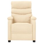 vidaXL Fauteuil de massage Crème Tissu
