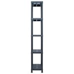 vidaXL Étagères de rangement 5 Pièces Noir 125 kg 60x30x180 cm Plastique